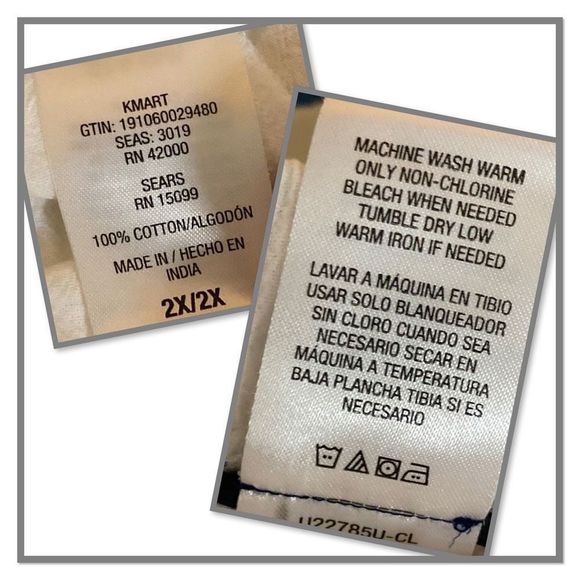 Basic Editions Size 2X White Capris - Picture 9 of 9